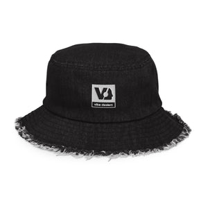 Distressed VD denim bucket hat