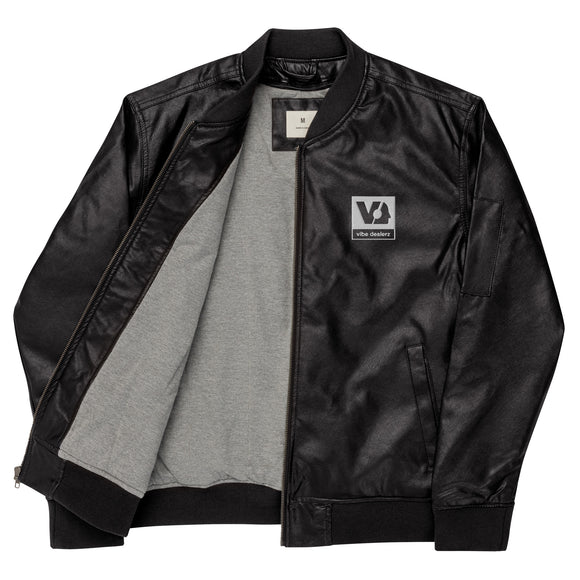 Leather VD Bomber Jacket