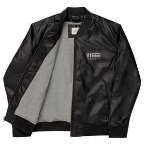 Leather Vibez D  Bomber Jacket